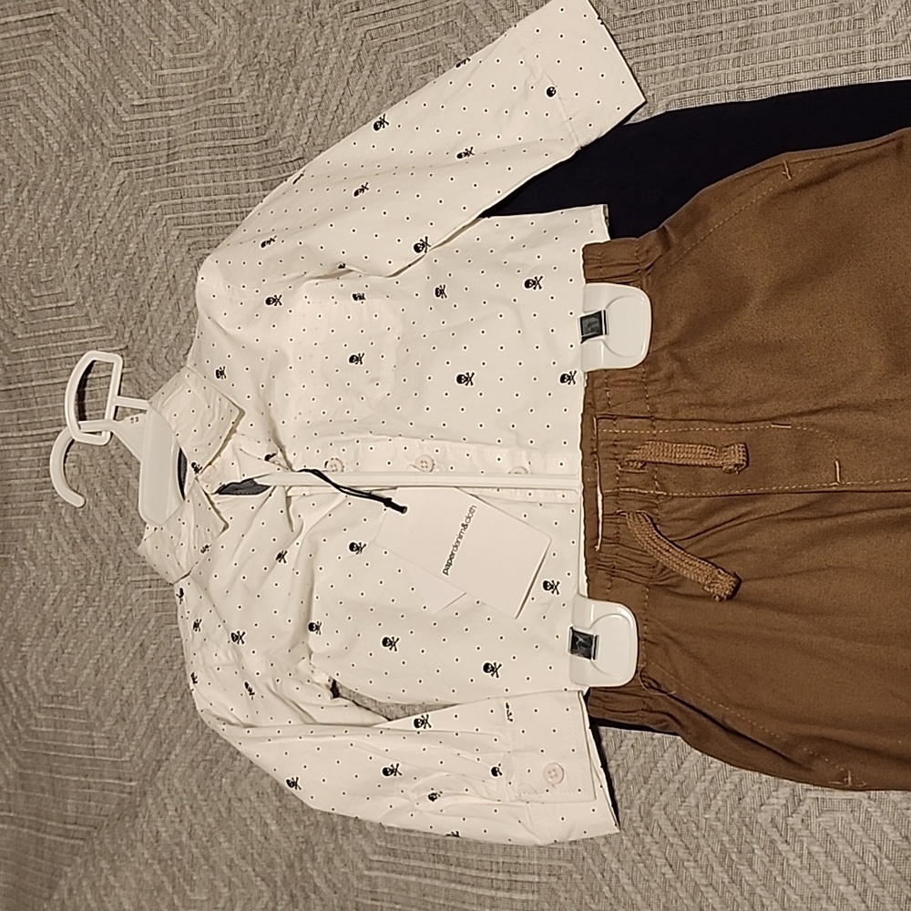 NWT Paper denim & cloth button down with 2 pants set